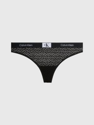 BLACK Plus Size Thong - Ck96 undefined women Calvin Klein