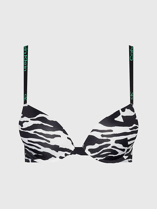 split tiger print - black push up plunge bra - ck96 for women calvin klein