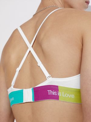 white triangle bra - pride for women calvin klein