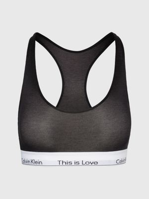 CALVIN KLEIN 205W39NYC Mesh And Lace Bralette in Black