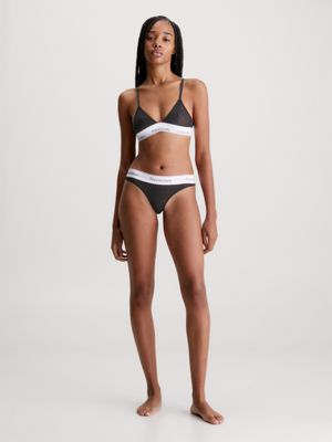 black mesh thong - pride for women calvin klein