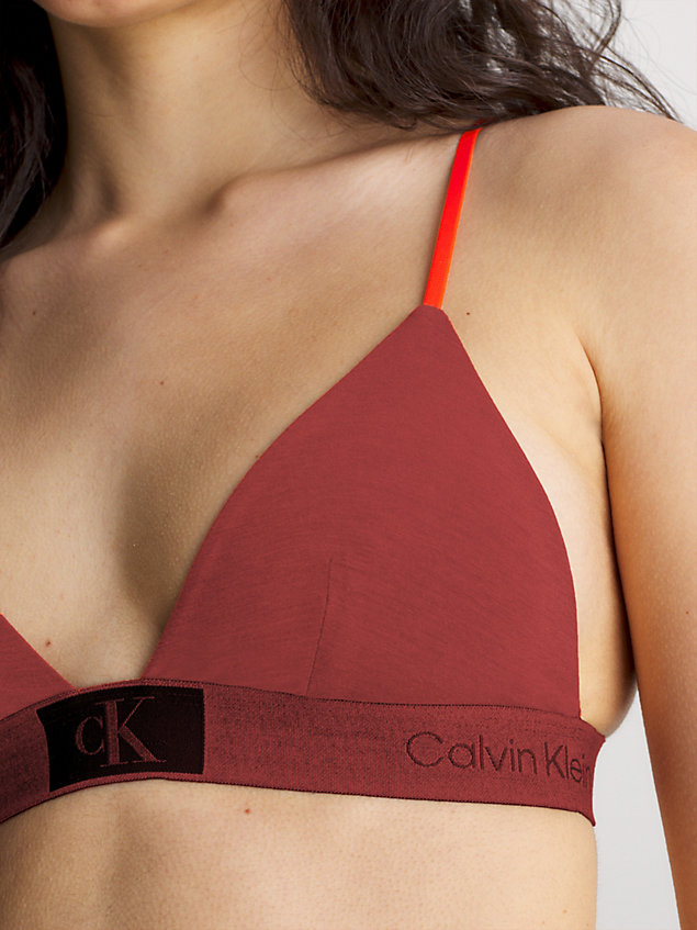 soutien-gorge triangle - ck96 red pour femmes calvin klein