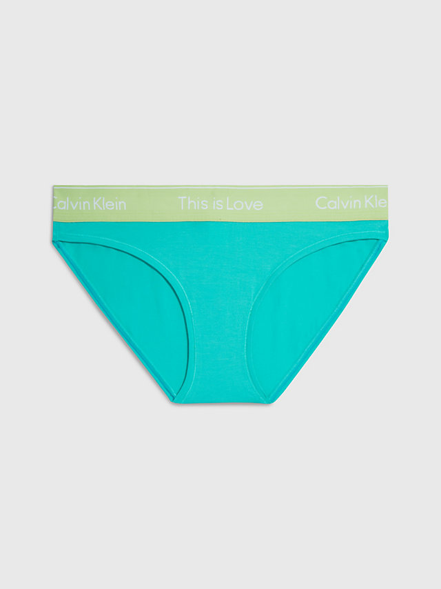 Aqua Green Bikini Briefs - Pride undefined women Calvin Klein