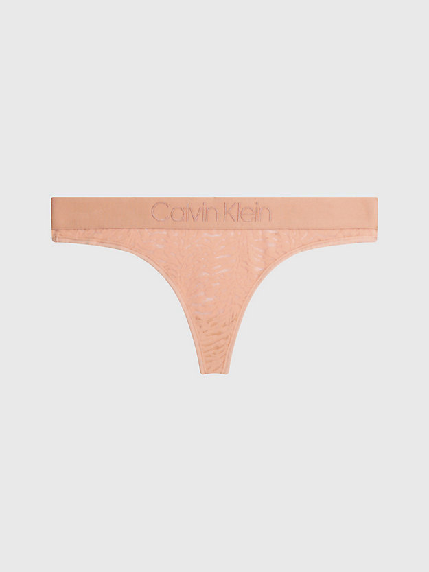 stone grey lace thong - intrinsic for women calvin klein