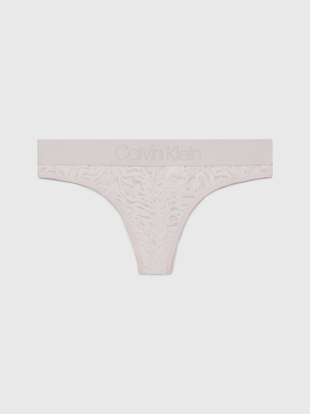 purple lace thong - intrinsic for women calvin klein