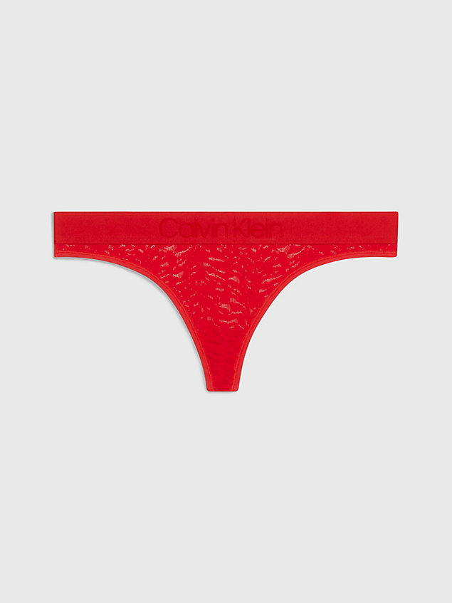 red lace thong - intrinsic for women calvin klein