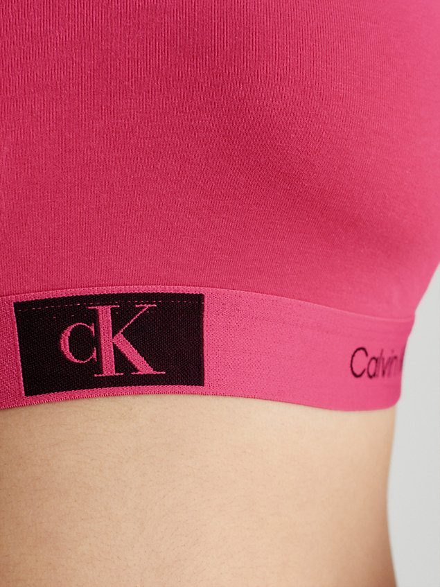 pink zestaw biustonosz typu bralette i stringi - ck96 dla kobiety - calvin klein