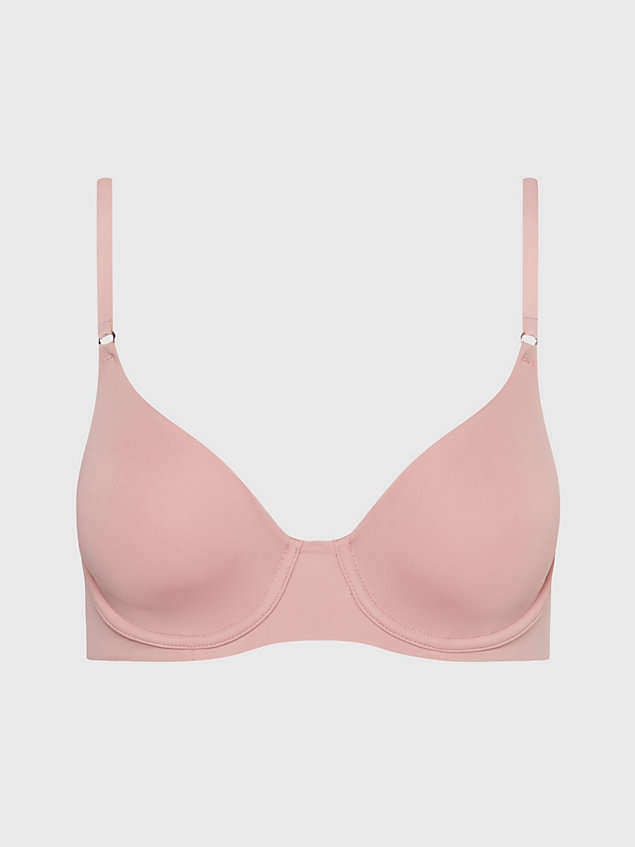 pink demi plunge bra - minimalist for women calvin klein