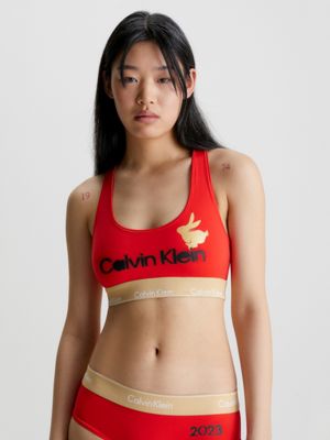 RABBIT_PRINT_FLAME_SCARLET Bralette für Damen CALVIN KLEIN