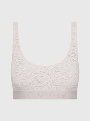 Calvin Klein Conversational Lace unlined cami bralette in halcyon yellow