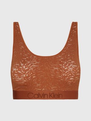 000QF6326E Calvin Klein CK One Lace Plus Size Bralette - QF6326E Deep Sea  Rose