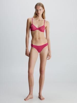 Calvin Klein Connected-Pink Sculpted Lightly-Lined Demi Bra