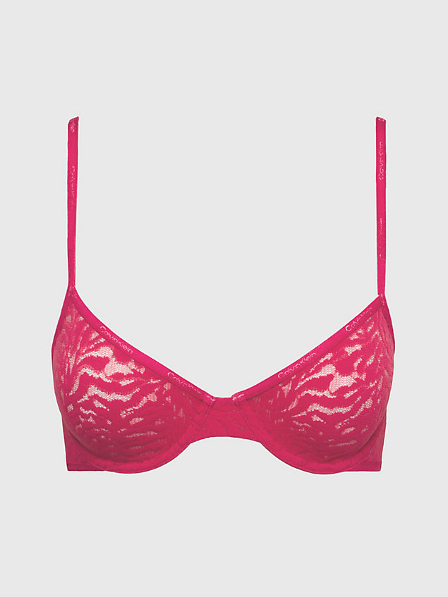 pink lace demi bra - intrinsic for women calvin klein