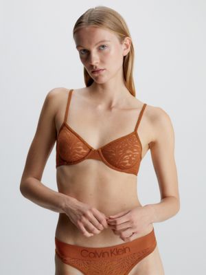 Modernist lace. The Calvin Klein Intrinsic Demi Bra. Available