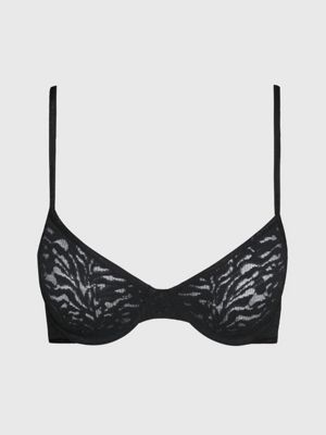 Buy Calvin Klein 1996 Animal Lace Demi Black Bra from Next Luxembourg