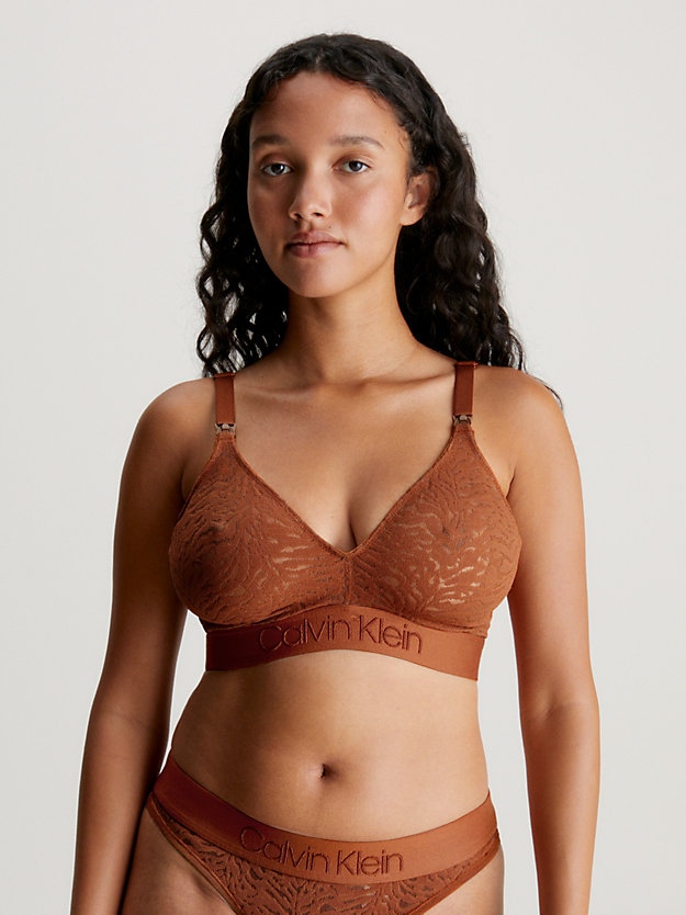 ginger bread lace full cup maternity bra for women calvin klein