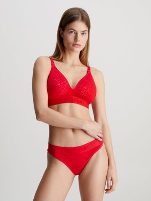 Calvin klein red lace bra best sale