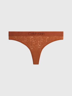 NWT Calvin Klein Women's Lace Shear Thong Underwear QF6202 