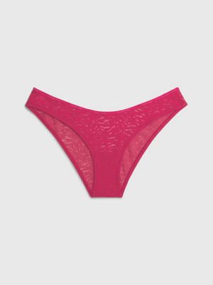 Womens Calvin Klein burgundy Vintage Lace-Detail Briefs