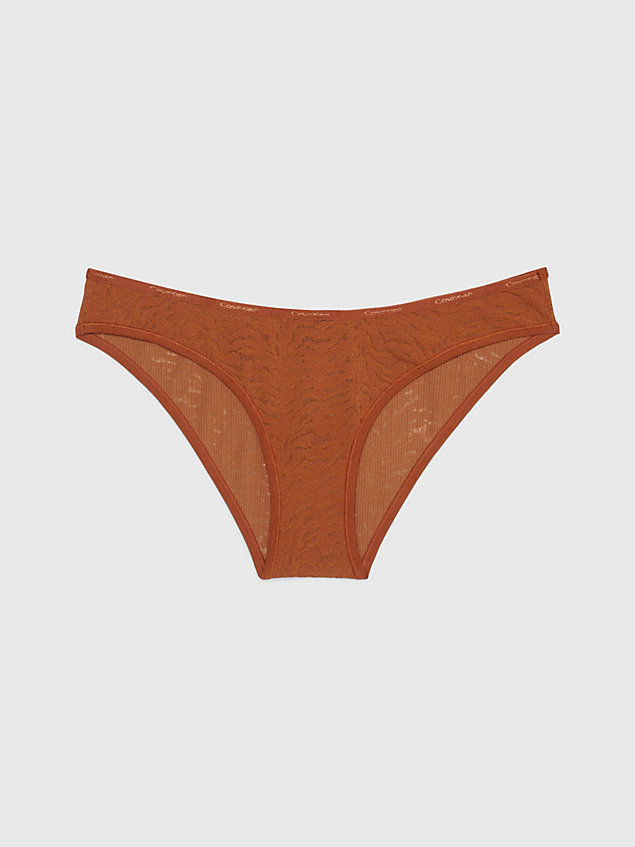 slip bikini in pizzo - intrinsic orange da donna calvin klein
