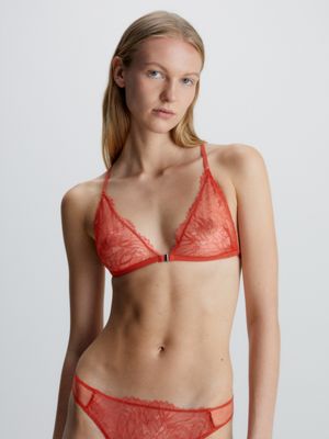 Calvin klein outlet lace triangle bralette