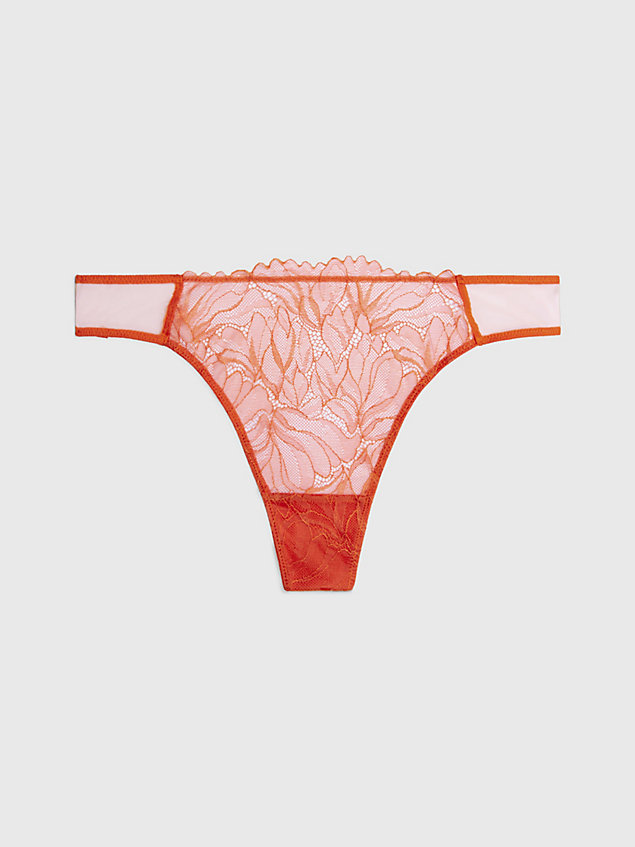 orange lace thong for women calvin klein