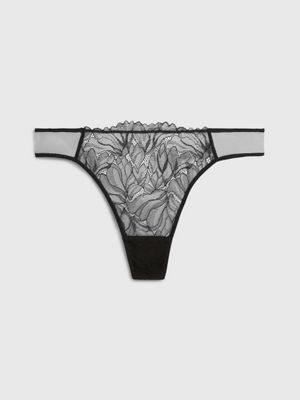 Buy Calvin Klein Underwear Women Black Lace Accent Hipster Panties 