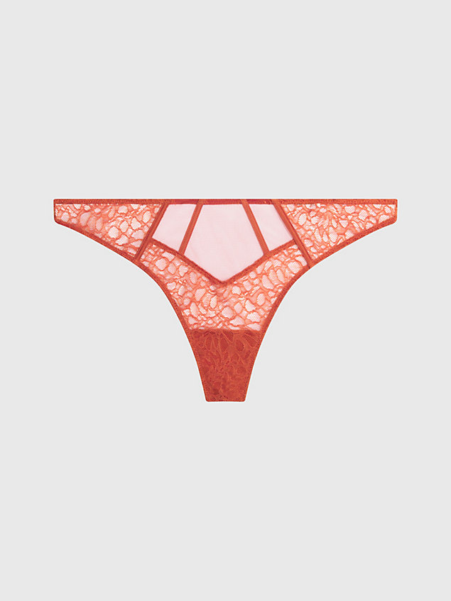 orange lace thong for women calvin klein