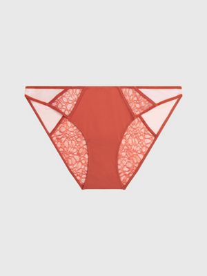 Calvin Klein Underwear Women Abstract Printed Laced Detailed Bikini Briefs  QD3840BNH