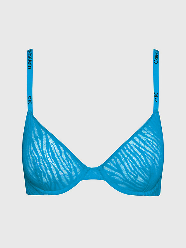 soutien-gorge t-shirt en dentelle - ck96 blue pour femmes calvin klein