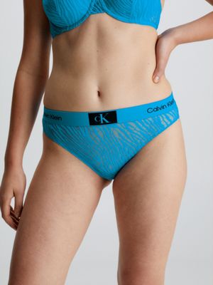Calvin Klein CK96 high waist bikini briefs in blue