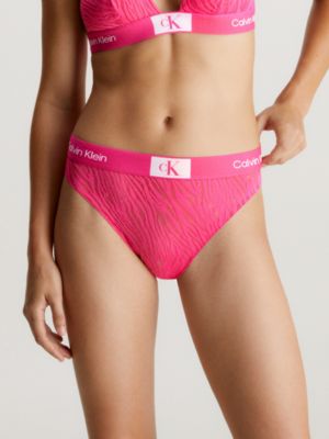 Calvin Klein Reimagined heritage thong in hot pink