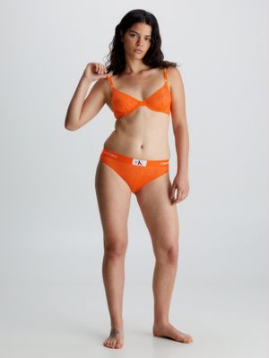 Calvin klein deals orange bikini