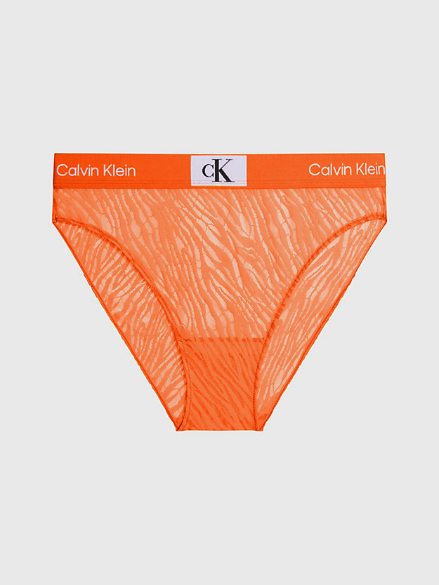 carrot lace high waisted bikini briefs - ck96 for women calvin klein