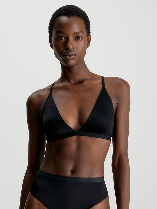 soutien-gorge triangle - form to body black pour femmes calvin klein