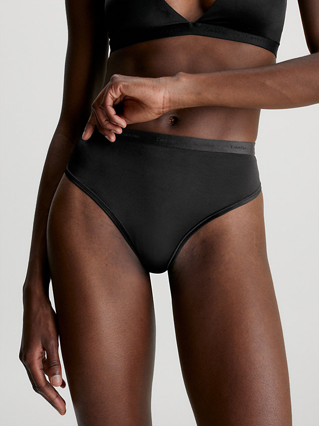 black high waisted thong - form to body for women calvin klein