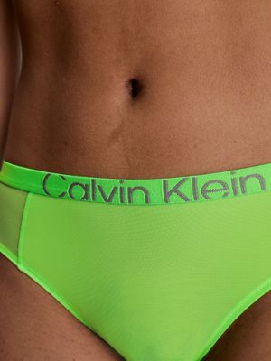 Calvin Klein Future Shift set with contrast logo waistband in lime green