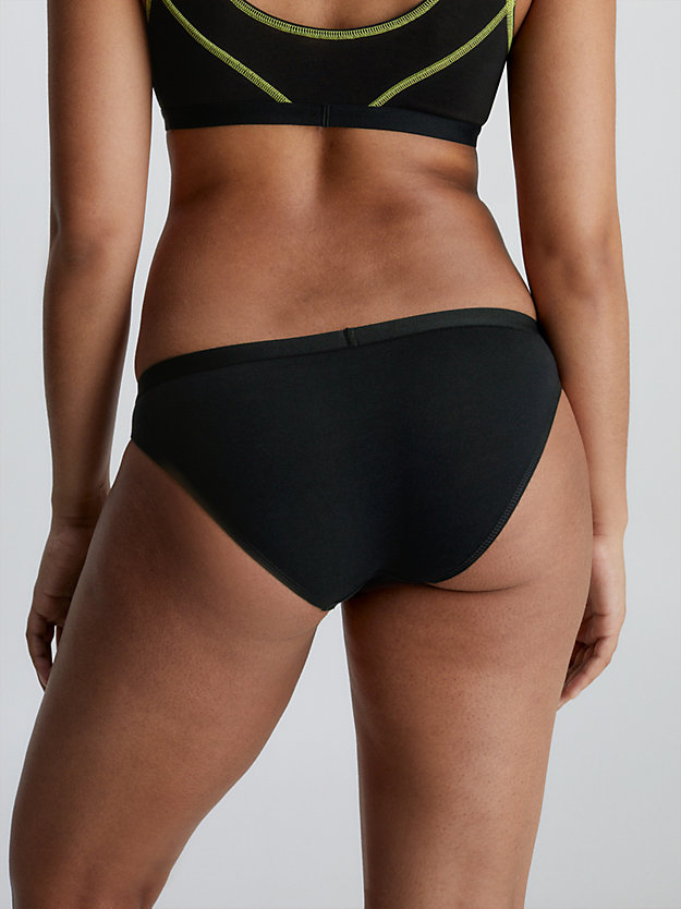 black/sunny lime bikini-slips - future shift für damen - calvin klein
