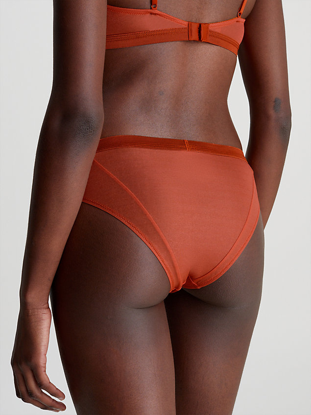 orange majtki tanga z wysokimi nogawkami - future shift dla kobiety - calvin klein