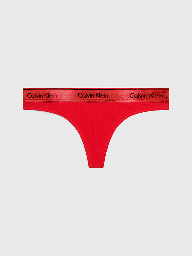 tanga - modern cotton rouge de mujer calvin klein