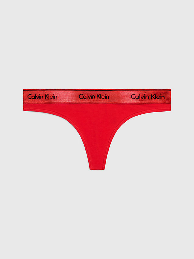 tanga - modern cotton red de mujer calvin klein