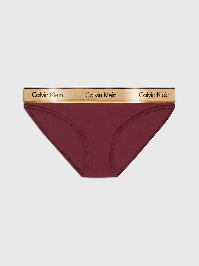 slip bikini - modern cotton red da donna calvin klein