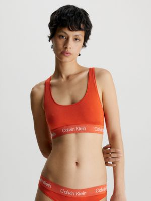 Calvin Klein Modern Structure Bralette, Rustic Red, M : :  Clothing, Shoes & Accessories
