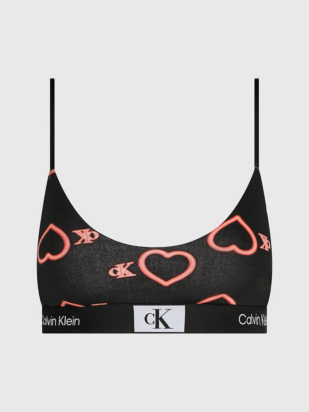 NEON HEARTS_BLACK Brassière Sottile - Ck96 undefined Donne Calvin Klein