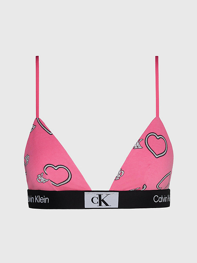 pink triangle bra - ck96 for women calvin klein