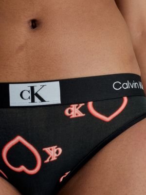 Calvin Klein Underwear Women's Modern Cotton Valentine's Day Bikini, Folded  Hearts Black, XS at  Women's Clothing store