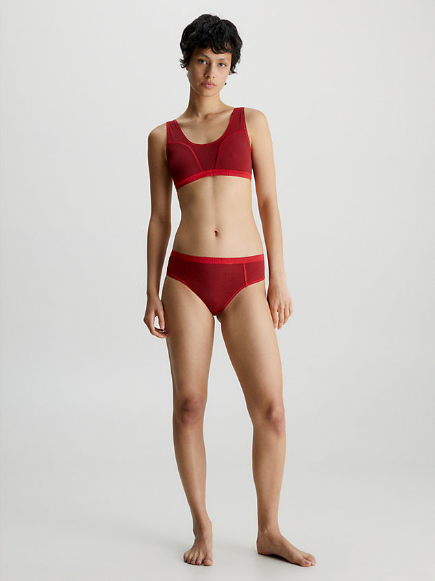 red bralette and thong set - future shift for women calvin klein