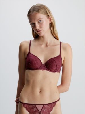 Buy Calvin Klein Black Lace Trimmed Demi Bra from Next Luxembourg