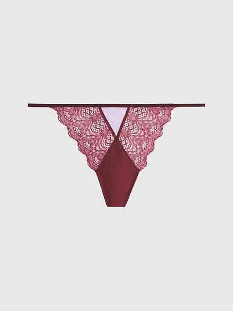 red lace string thong for women calvin klein