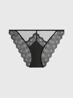 black slips mit spitzenbesatz für damen - calvin klein